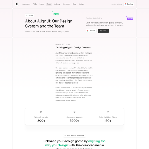 AlignUI About Us Page Design