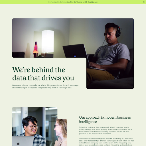 Mode About Us Page Design